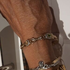 Genuine Multi Gemstone Tennis Bracelet Peridot Citrine Amethyst Blu Topaz Garnet